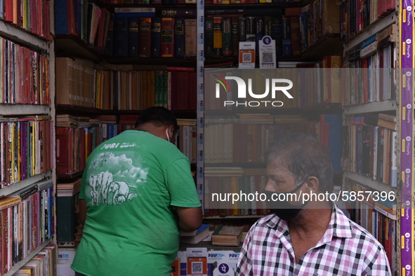 Empty streets of the Book Market In Kolkata, India, on July 16, 2020. According to the very recent situation all the educational institution...