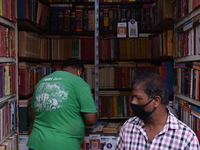 Empty streets of the Book Market In Kolkata, India, on July 16, 2020. According to the very recent situation all the educational institution...