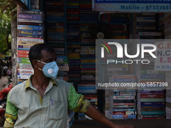 Empty streets of the Book Market In Kolkata, India, on July 16, 2020. According to the very recent situation all the educational institution...