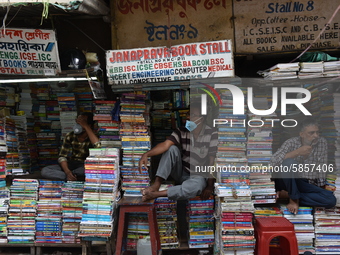 Empty streets of the Book Market In Kolkata, India, on July 16, 2020. According to the very recent situation all the educational institution...