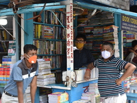 Empty streets of the Book Market In Kolkata, India, on July 16, 2020. According to the very recent situation all the educational institution...