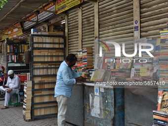 Empty streets of the Book Market In Kolkata, India, on July 16, 2020. According to the very recent situation all the educational institution...