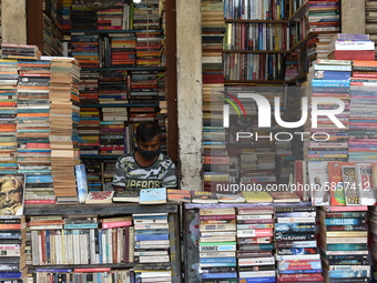 Empty streets of the Book Market In Kolkata, India, on July 16, 2020. According to the very recent situation all the educational institution...