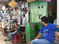 Empty streets of the Book Market In Kolkata, India, on July 16, 2020. According to the very recent situation all the educational institution...