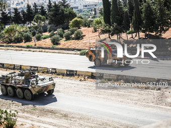 A joint Russian-Turkish patrol operates on the M4 motorway from the village of Turnaba to the village of Ain Al-Hour to the west of the city...