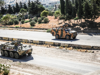 A joint Russian-Turkish patrol operates on the M4 motorway from the village of Turnaba to the village of Ain Al-Hour to the west of the city...