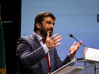 Minister of Education Tiago Brandao Rodrigues at a session, at the Autidorio Municipal de Gaia, of agreements to remove asbestos in schools...