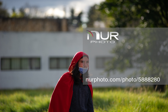 Students of the National University of Colombia 'Universidad Nacional de Colombia' in Bogota protest by setting a campsite inside campus for...