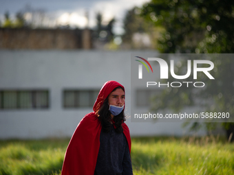 Students of the National University of Colombia 'Universidad Nacional de Colombia' in Bogota protest by setting a campsite inside campus for...