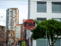 Students of the National University of Colombia 'Universidad Nacional de Colombia' in Bogota protest by setting a campsite inside campus for...