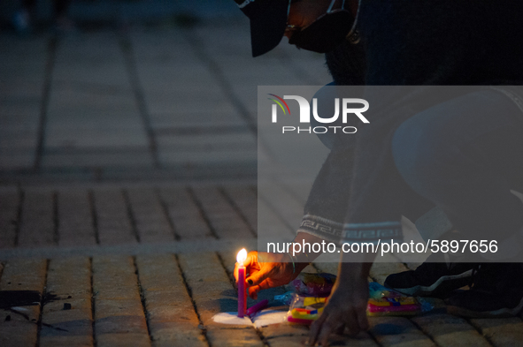 Students strike on the National University of Colombia for a free of charge semester as many of them had been hit by the economic recession...