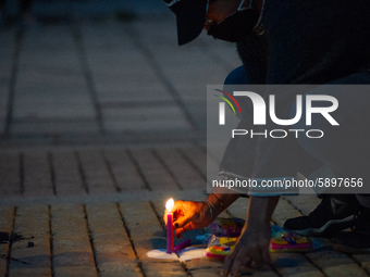 Students strike on the National University of Colombia for a free of charge semester as many of them had been hit by the economic recession...