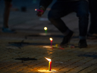 Students strike on the National University of Colombia for a free of charge semester as many of them had been hit by the economic recession...