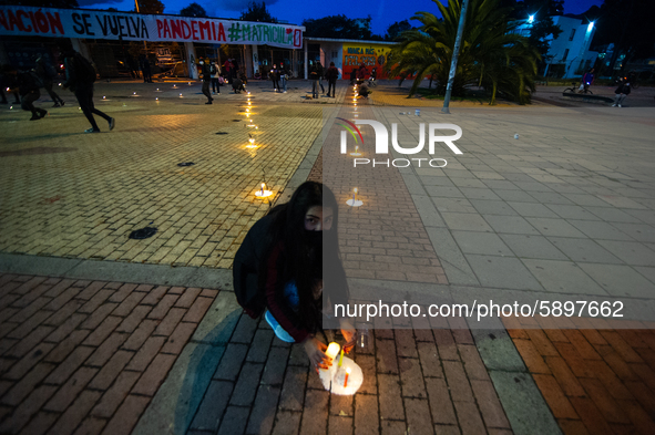 Students strike on the National University of Colombia for a free of charge semester as many of them had been hit by the economic recession...