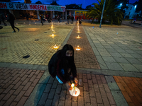 Students strike on the National University of Colombia for a free of charge semester as many of them had been hit by the economic recession...