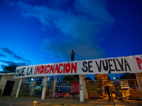 Students strike on the National University of Colombia for a free of charge semester as many of them had been hit by the economic recession...