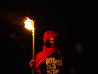 Students strike on the National University of Colombia for a free of charge semester as many of them had been hit by the economic recession...