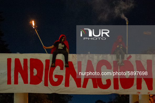 Students strike on the National University of Colombia for a free of charge semester as many of them had been hit by the economic recession...