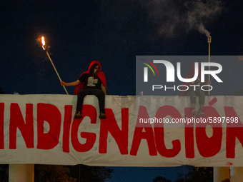 Students strike on the National University of Colombia for a free of charge semester as many of them had been hit by the economic recession...