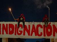 Students strike on the National University of Colombia for a free of charge semester as many of them had been hit by the economic recession...