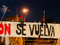 Students strike on the National University of Colombia for a free of charge semester as many of them had been hit by the economic recession...