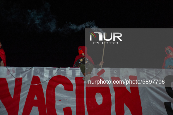 Students strike on the National University of Colombia for a free of charge semester as many of them had been hit by the economic recession...