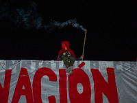 Students strike on the National University of Colombia for a free of charge semester as many of them had been hit by the economic recession...