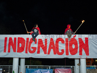 Students strike on the National University of Colombia for a free of charge semester as many of them had been hit by the economic recession...