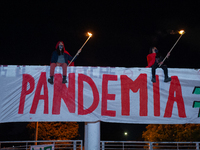 Students strike on the National University of Colombia for a free of charge semester as many of them had been hit by the economic recession...