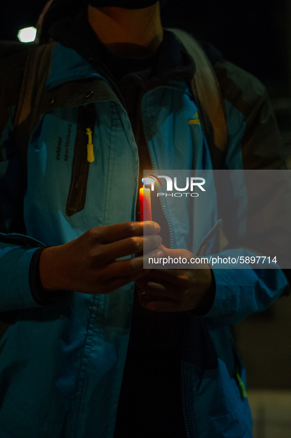 Students strike on the National University of Colombia for a free of charge semester as many of them had been hit by the economic recession...