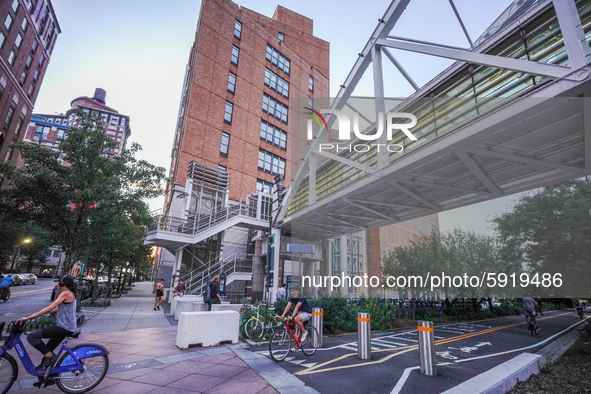 A view of Stuyvesant High School in Manhattan  as New York City, United States continues Phase 4 of re-opening following restrictions impose...