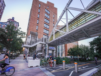 A view of Stuyvesant High School in Manhattan  as New York City, United States continues Phase 4 of re-opening following restrictions impose...