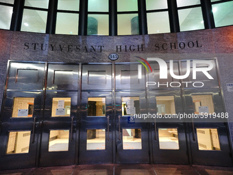 A view of Stuyvesant High School in Manhattan  as New York City, United States continues Phase 4 of re-opening following restrictions impose...