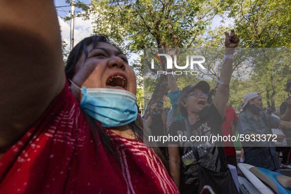 The ''Bad Students'' student activist group gathered at Thailand's Ministry of Education in Bangkok, Thailand, on August 19, 2020 to protest...