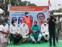 West Bengal Chief Minister Mamata Banerjee nephew and Trinamool Congress MP  Abhishek Banerjee addresses and attend Shri Parthya Chatterjee...