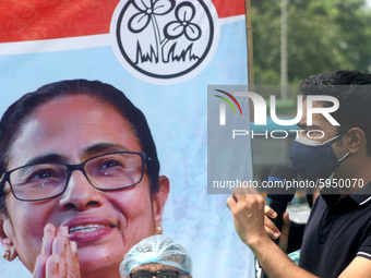 West Bengal Chief Minister Mamata Banerjee nephew and Trinamool Congress MP  Abhishek Banerjee addresses a protest against the Union Governm...