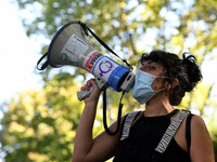 Teachers demands a safe return to classrooms in Madrid on 5th September, 2020. (