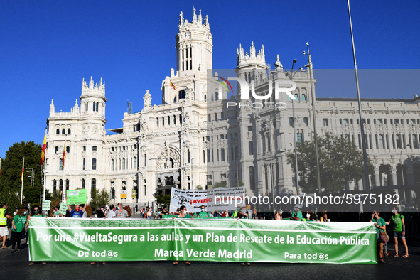 During the demonstration called by the groups for the Public Education in Madrid, they have demanded means, personnel and guarantees to the...