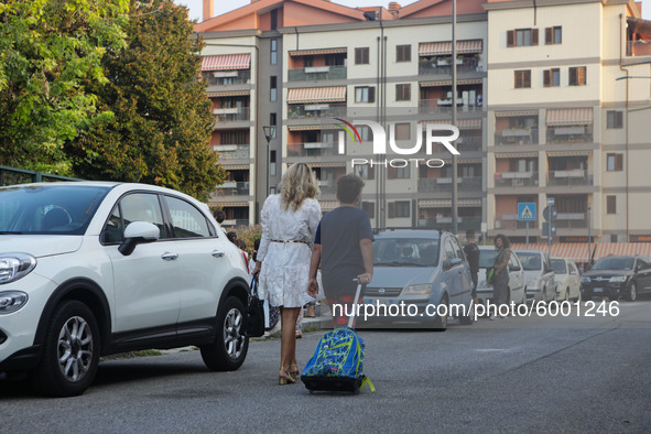 Reopening of schools after the forced closure due to the Coronavirus emergency in Italy, Milan, Italy, on September 14, 2020 