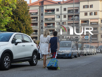 Reopening of schools after the forced closure due to the Coronavirus emergency in Italy, Milan, Italy, on September 14, 2020 (