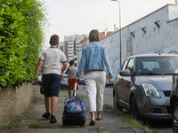 Reopening of schools after the forced closure due to the Coronavirus emergency in Italy, Milan, Italy, on September 14, 2020 (