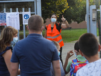 Reopening of schools after the forced closure due to the Coronavirus emergency in Italy, Milan, Italy, on September 14, 2020 (