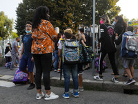 Reopening of schools after the forced closure due to the Coronavirus emergency in Italy, Milan, Italy, on September 14, 2020 (