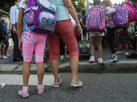 Reopening of schools after the forced closure due to the Coronavirus emergency in Italy, Milan, Italy, on September 14, 2020 (