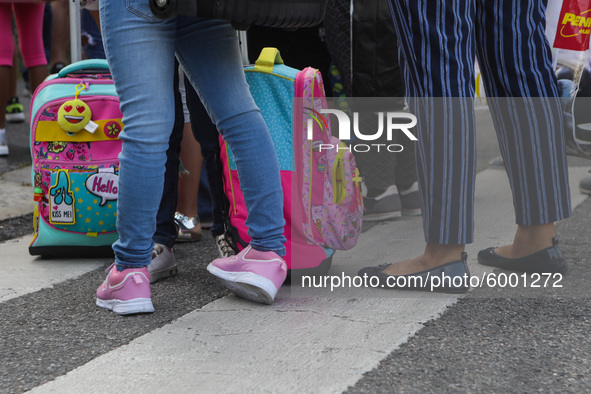 Reopening of schools after the forced closure due to the Coronavirus emergency in Italy, Milan, Italy, on September 14, 2020 