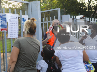 Reopening of schools after the forced closure due to the Coronavirus emergency in Italy, Milan, Italy, on September 14, 2020 (