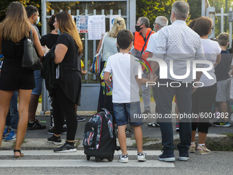 Reopening of schools after the forced closure due to the Coronavirus emergency in Italy, Milan, Italy, on September 14, 2020 (