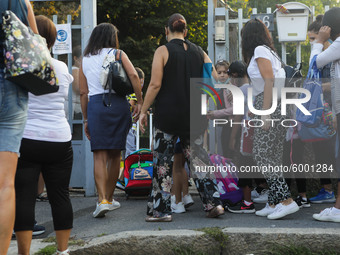 Reopening of schools after the forced closure due to the Coronavirus emergency in Italy, Milan, Italy, on September 14, 2020 (