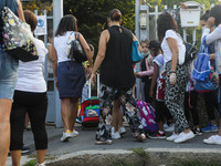 Reopening of schools after the forced closure due to the Coronavirus emergency in Italy, Milan, Italy, on September 14, 2020 (