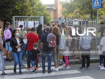 Reopening of schools after the forced closure due to the Coronavirus emergency in Italy, Milan, Italy, on September 14, 2020 (